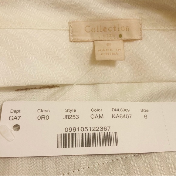 NWT J. Crew Collection cognac camel soft wool wide leg pants belt trousers 6 - Picture 9 of 9